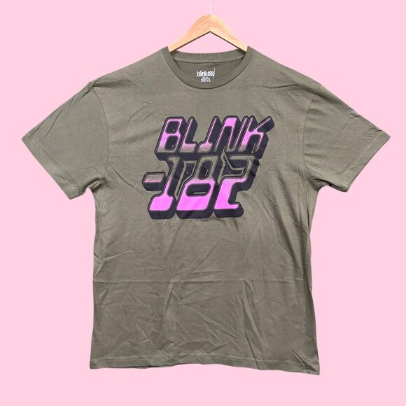 Blink-182 Bubble Logo Poster Punk Rock Band Tee L - Picture 1 of 4
